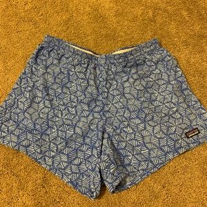 blue patagonia shorts